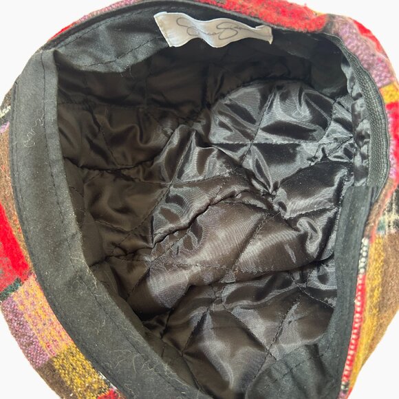 JESSICA SIMPSON KIDS NEWSBOYS HAT/CAP MULTI COLOR BROWN, RED, YELLOW, ONE SIZE - Picture 4 of 11